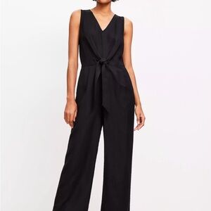 LOFT Black V-Neck Jumpsuit